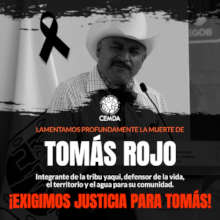 Tomas Rojo, member of the yaqui indigenous people