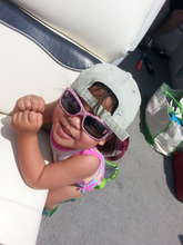 Charlet showing off her smile!