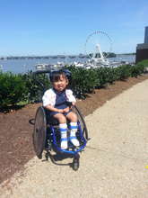 Laila and her new wheelchair