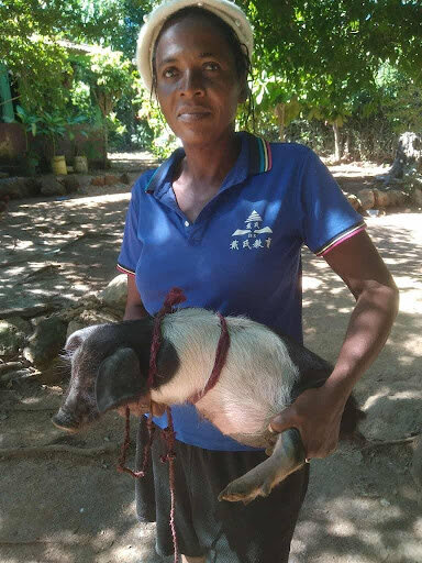 Yvrose, a gardening program participant.