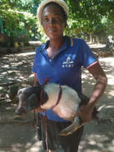 Yvrose, a gardening program participant.