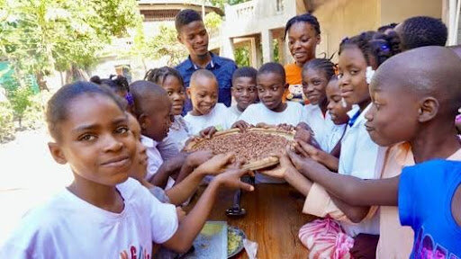 Students learn to make peanut brittle.