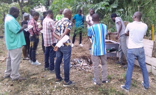 Trainees hear about the benefits of composting