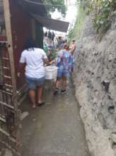 Volunteers on the way to deliver meals