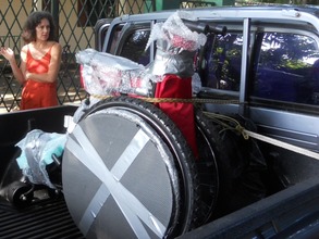 Wheelchair on its way to Nicaragua