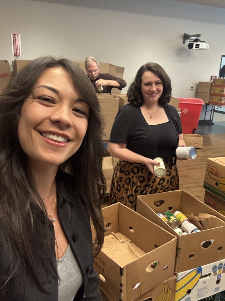 Staff Volunteering at local food distribution