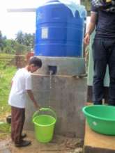 Water tanks provide clean water to the community