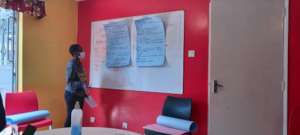 Vivian doing her 1st class presentation
