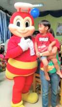 Child having fun with Jollibee