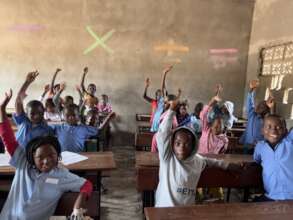 Students in a classroom at Chate B school