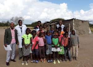 Teachers and students at Duvane Primary School