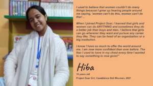 Hiba, Project Soar Girl quote