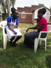 An adolescent at triage during an outreach