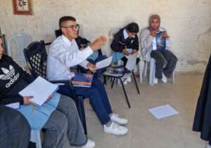 Workshop for teenage children of Susya & At-Tuwana