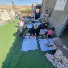 Freehand drawing session for children