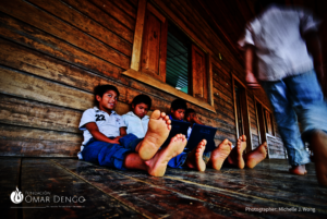 Young students at their school
