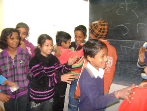 Children interacting during the workshop