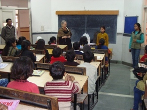 Gerlinde from Germany interacting with children