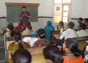 HIV infected parents participating in a workshop