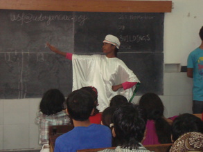 Pooja presenting her dance