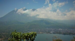 Santiago Atitlan viewed from the top of Chutinamit
