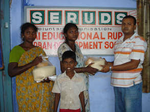 Food grains distribution to destitute women