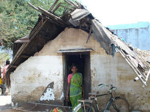 After floods and before construction the hut