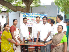 Distribution of sewing machine to deserted woman