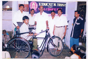 Free cycle distribution for disabled person