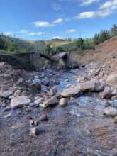 Collapsed Bridge in El Aguacatal, Honduras (Feb)