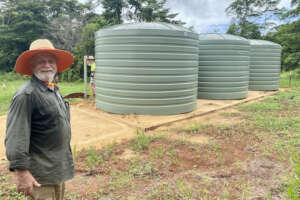 Allen Sheather with new Water Tanks - RR Nursery
