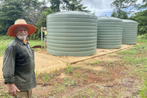 Allen Sheather with new Water Tanks - RR Nursery