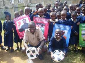 Recipients of our balls + health awareness posters