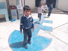 Playing in school yard