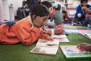 Reading at the library