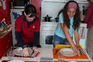 Idoya and Marta work on their autonomy