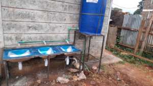 newly constructed washing hand area.