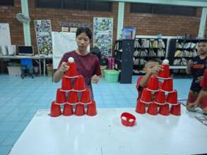 Relay race to learn to balance