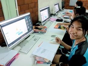 High School students study online