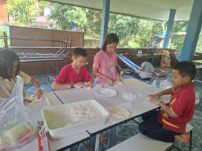 Fun Making Pizza During School Break