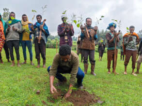 Planting demonstration in Gewocha