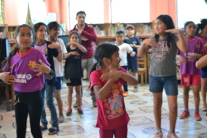 The library turned into a dance floor!