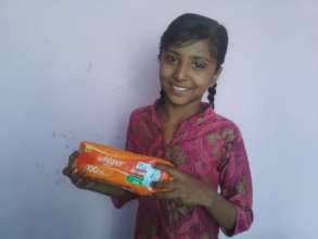 Girl with sanitary napkin Picture 2