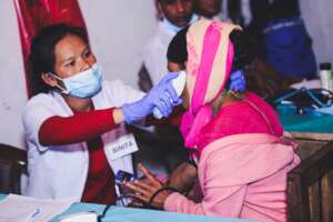 Our graduate student, now serving in her village