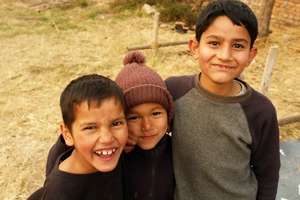 Prakash, Ashim and Amber Laughing