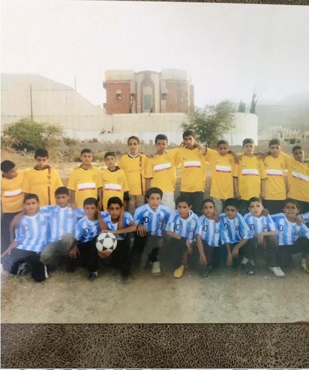 Children in football match