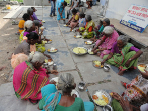 Donation of Lunch to poor old age people in andhra