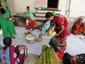 Feeding the hungry needy old age persons in india