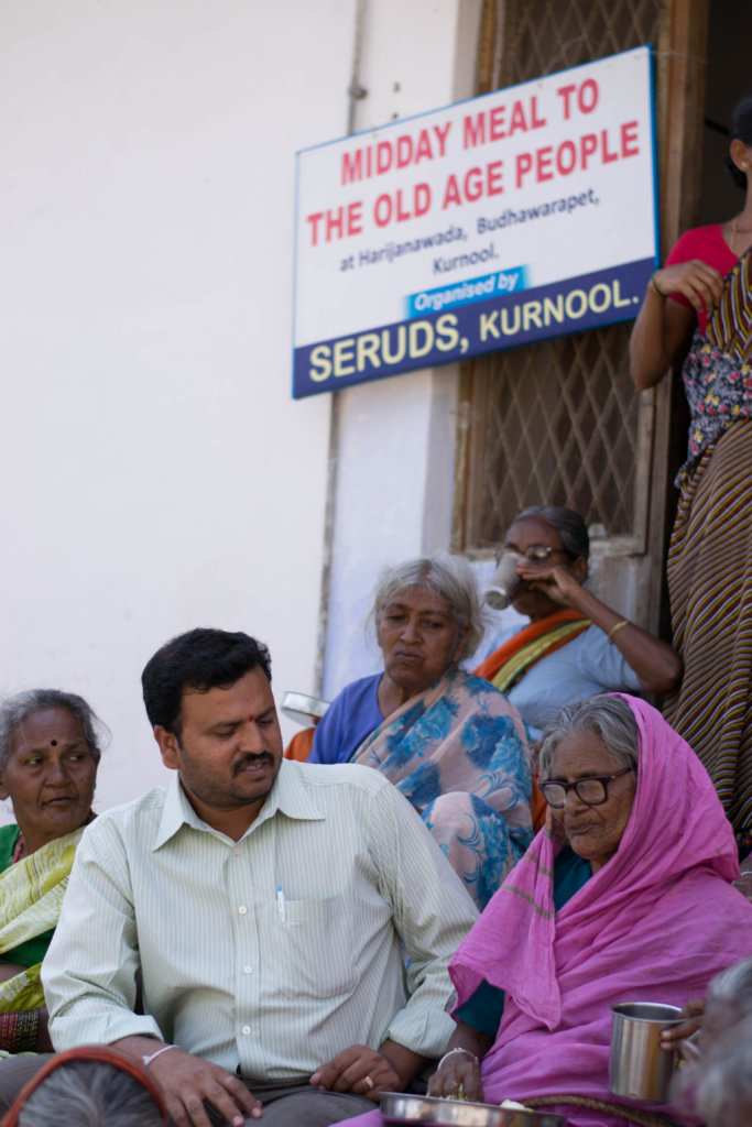 Midday meal sponsorship for poor oldage persons