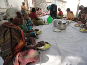 Sponsorship of food to poor oldage person in india